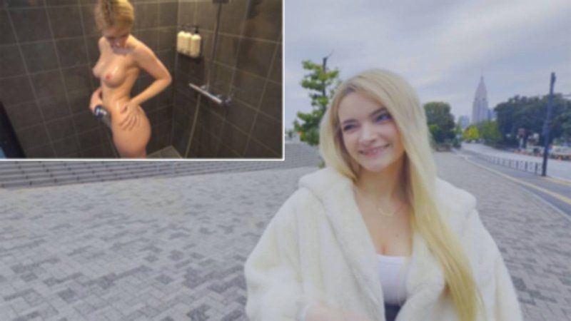 將Q彈天然美巨乳的金髮白人介紹給懷孕製造者2號，進行中出情色自拍。她也開心地說「好舒服♡」